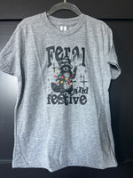 Kids Feral and Festive T-Shirt (gray)
