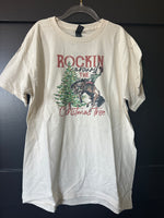 Kids Rockin Around the Christmas Tree T-Shirt (Ivory)