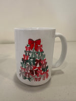Christmas Bow Tree Mug (15 oz)